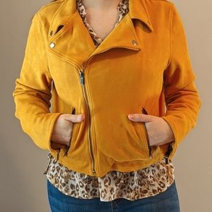 Yellow Cotton blend jacket